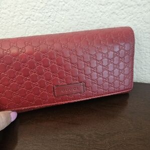 Authentic Gucci Red Leather Wallet